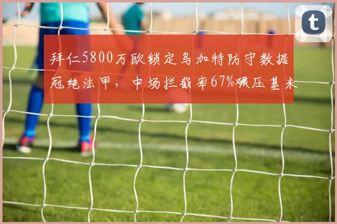 拜仁5800万欧锁定乌加特防守数据冠绝法甲，中场拦截率67%碾压基米希
